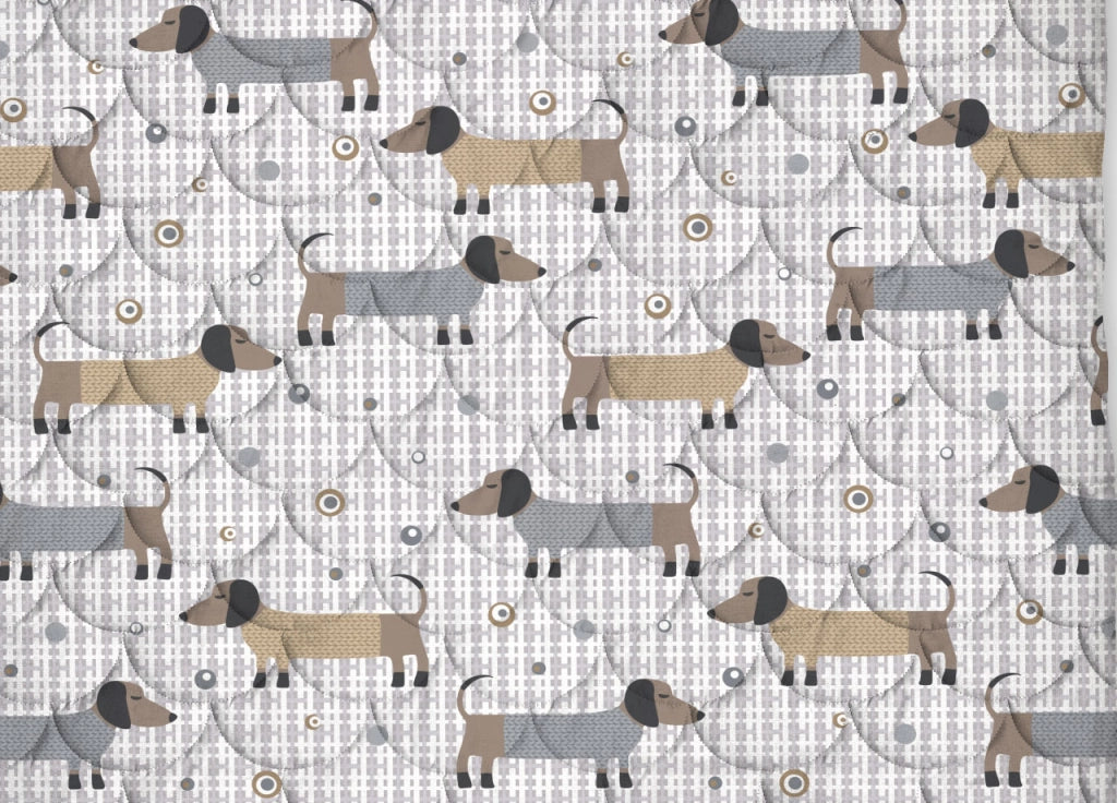 Trapuntino Piumino Estivo Linea Pensieri Delicati Disegno Bassotti Colore Beige - Matrimoniale - Beige