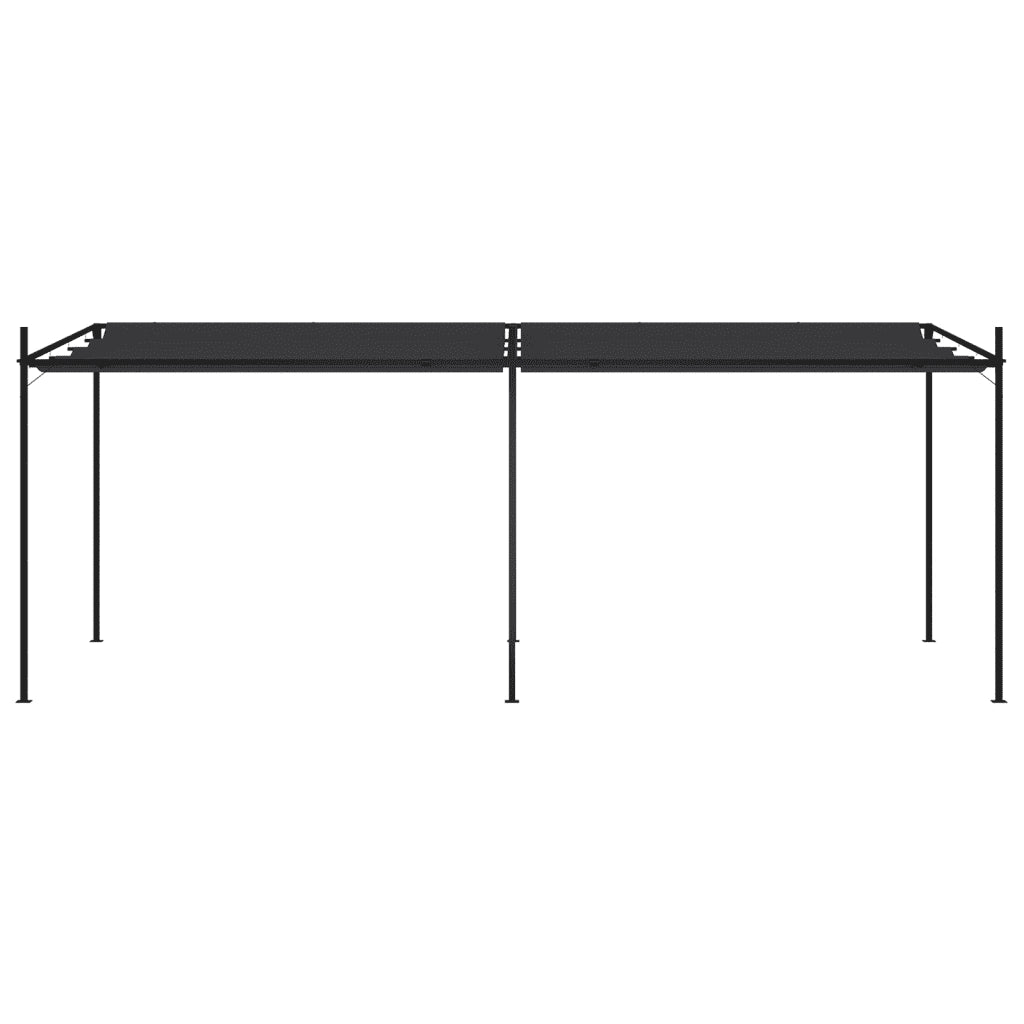 Gazebo con Tetto Retrattile 600x300x233 cm Antracite 313634