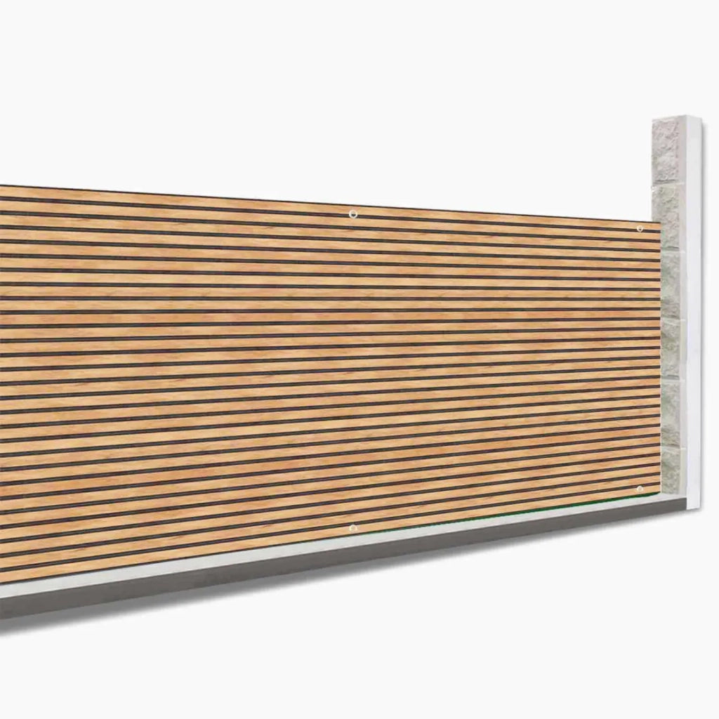 IDMarket - Schermo oscurante 1,5 x 10 M con effetto claustra in legno 160 gr/m²