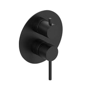 Miscelatore doccia ad incasso con deviatore nero opaco in ottone con leva monocomando slim Alba