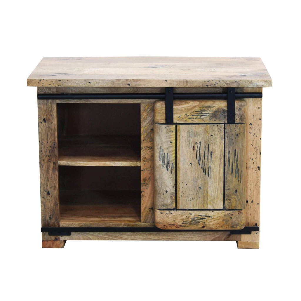 Porta tv per soggiorno Industrial in Legno cm 80x45x60 - RICK