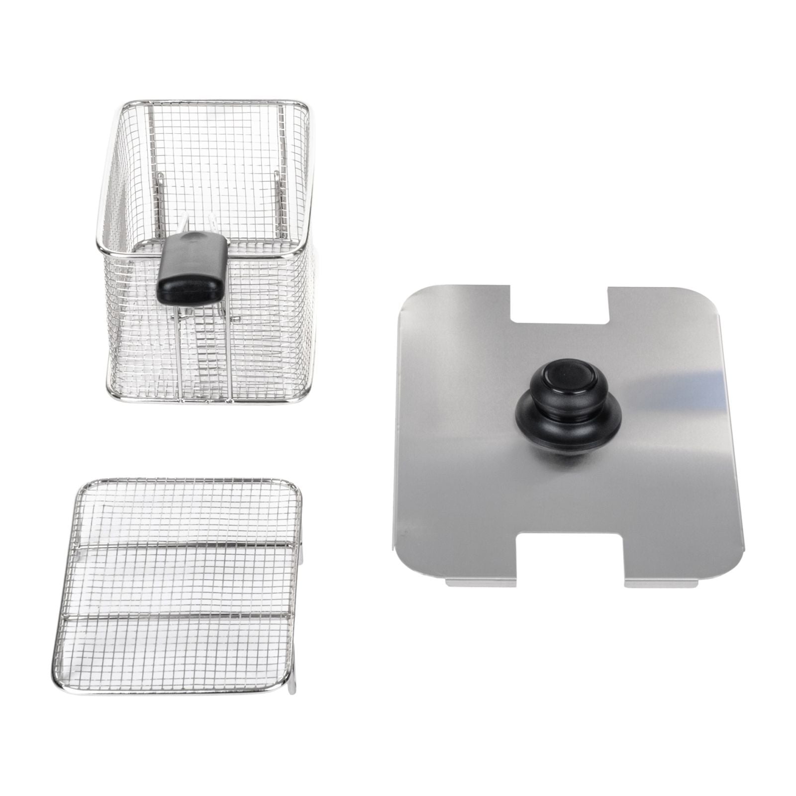 Friggitrice in acciaio inox 1 vasca 8 litri vasca estraibile professionale termostato EGO 3614006