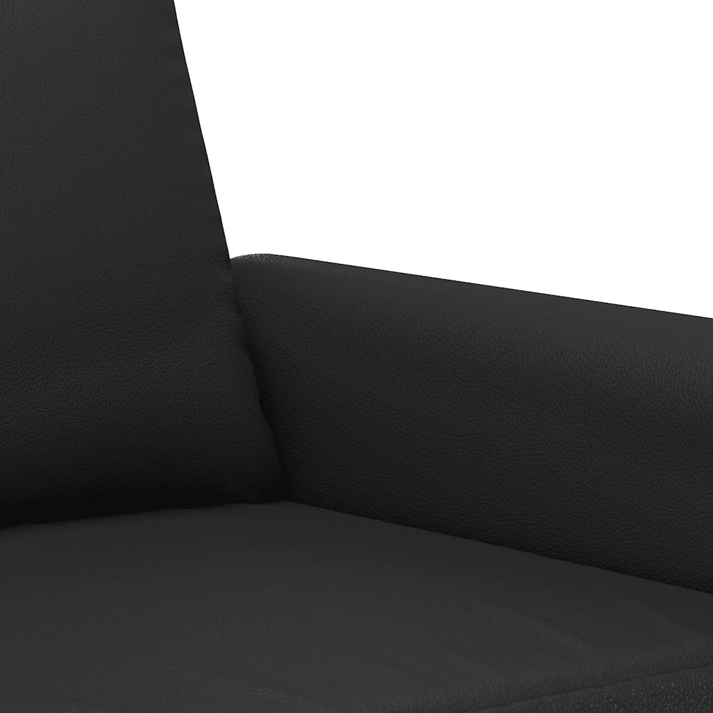 Divano | Divano da soggiorno | Sofa a 2 Posti Nero 120 cm in Similpelle