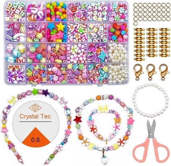 Set di Collane per Ragazze per Raccordi per Bambine Gioielli per Ragazze per Knutselen per Armband e Collana