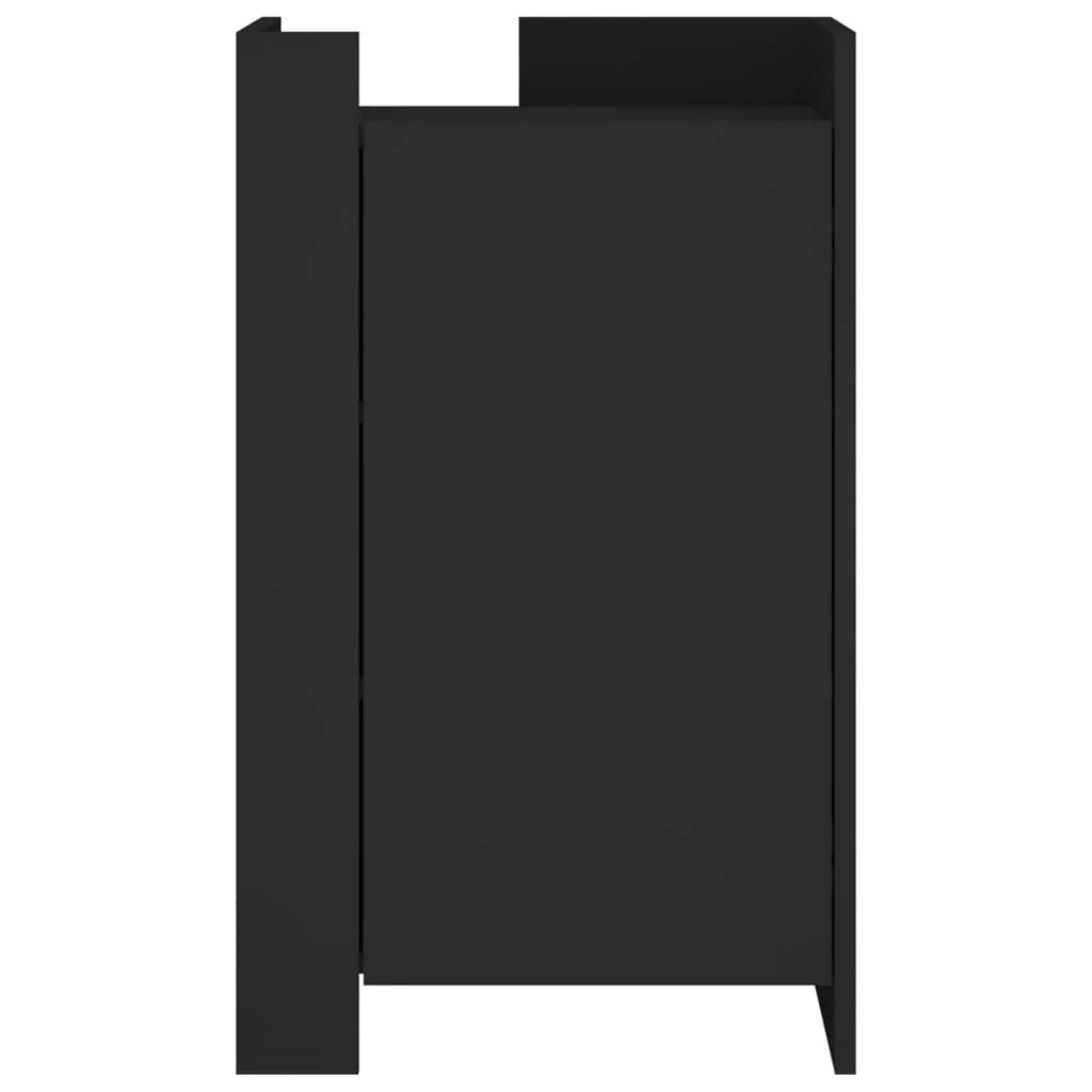 Buffet credenza cassettiera mobiletto mobile contenitore organizer per cucina soggiorno salotto 45 x 35 x 75 cm legno ingegnerizzato nero 02_0035945