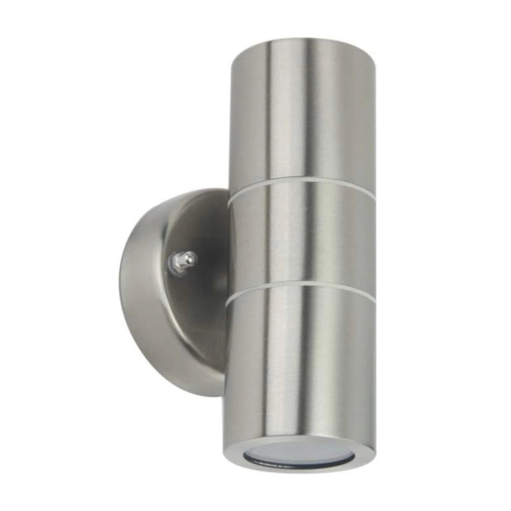 Applique Esterno Moderna Landon Acciaio 2 Luci Gu10 Ip54