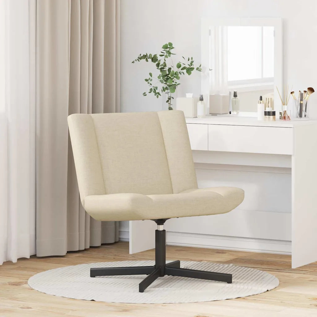 Sedia girevole Crema 63 x 75 x 76 cm Tessuto CFW8519764
