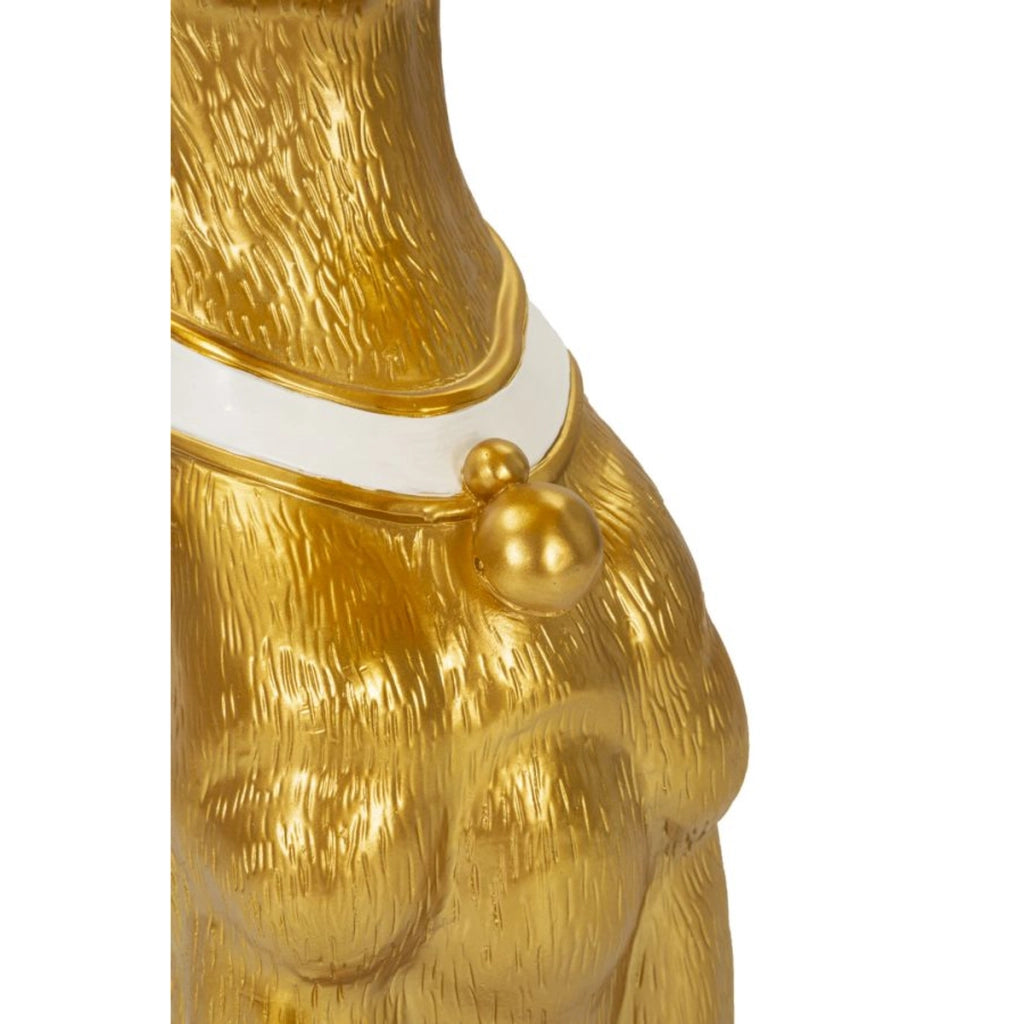 Vassoio Cane 17, Oro, Poliresina, 27x51x74 cm