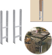 Supporto a Parete H per Legno - 111MM - Supporto a Colonna H Forma Totale Lunghezza 600 mm