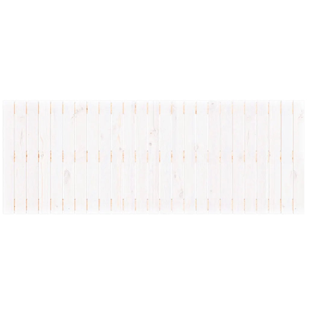 Testiera da Parete Bianca 159,5x3x60 cm Legno Massello di Pino