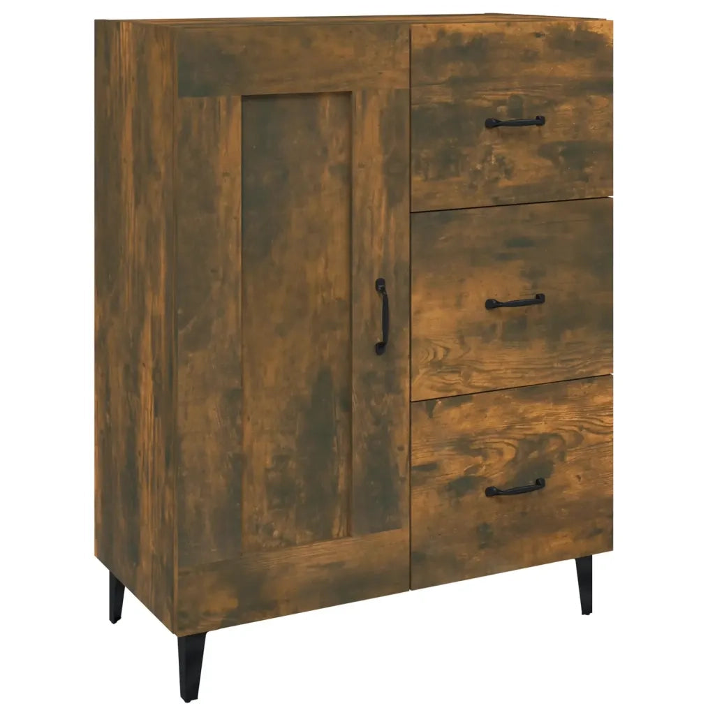 Credenza | Madia | Buffet da pranzo | Armadio da pranzo Rovere Fumo 69,5x34x90 cm in Legno Multistrato