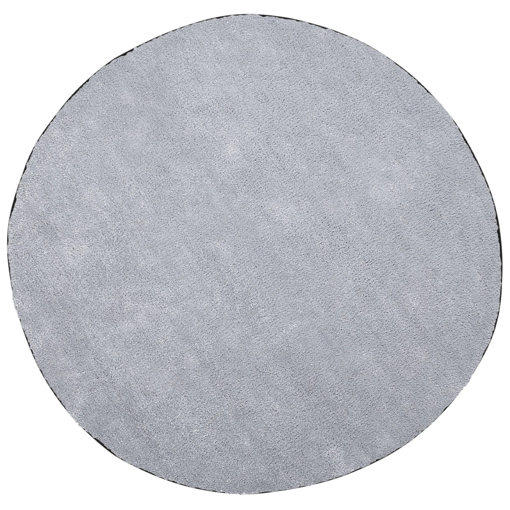 Tappeto shaggy grigio chiaro 140 cm moderno tappeto rotondo trapuntato a Pelo Lungo