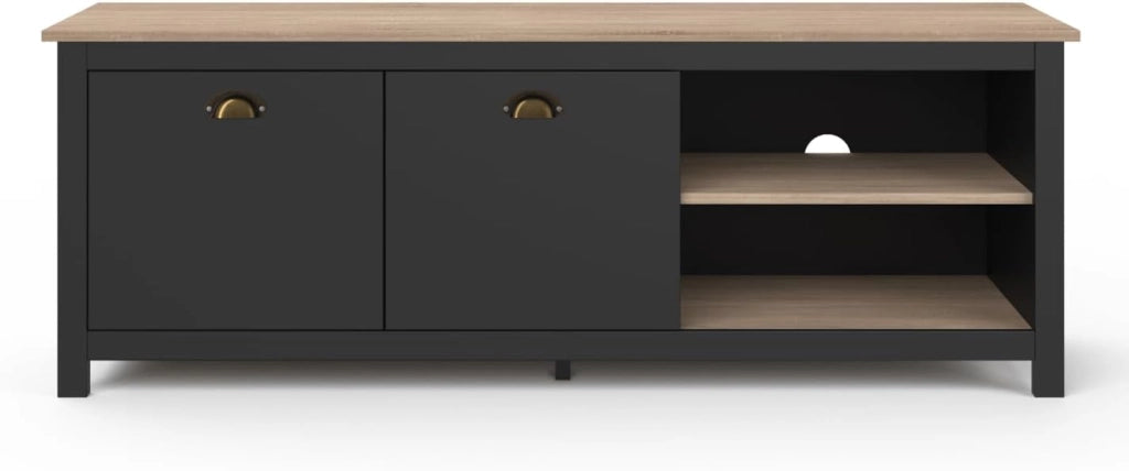 Mueble TV ISIS 140 cm madera vintage y negro