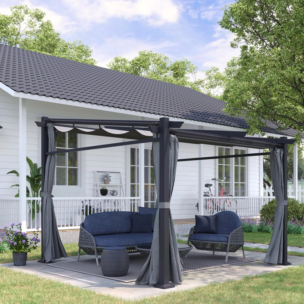 Pergola estensibile ¨C Zephmum ¨C Grigio scuro 297x295x230