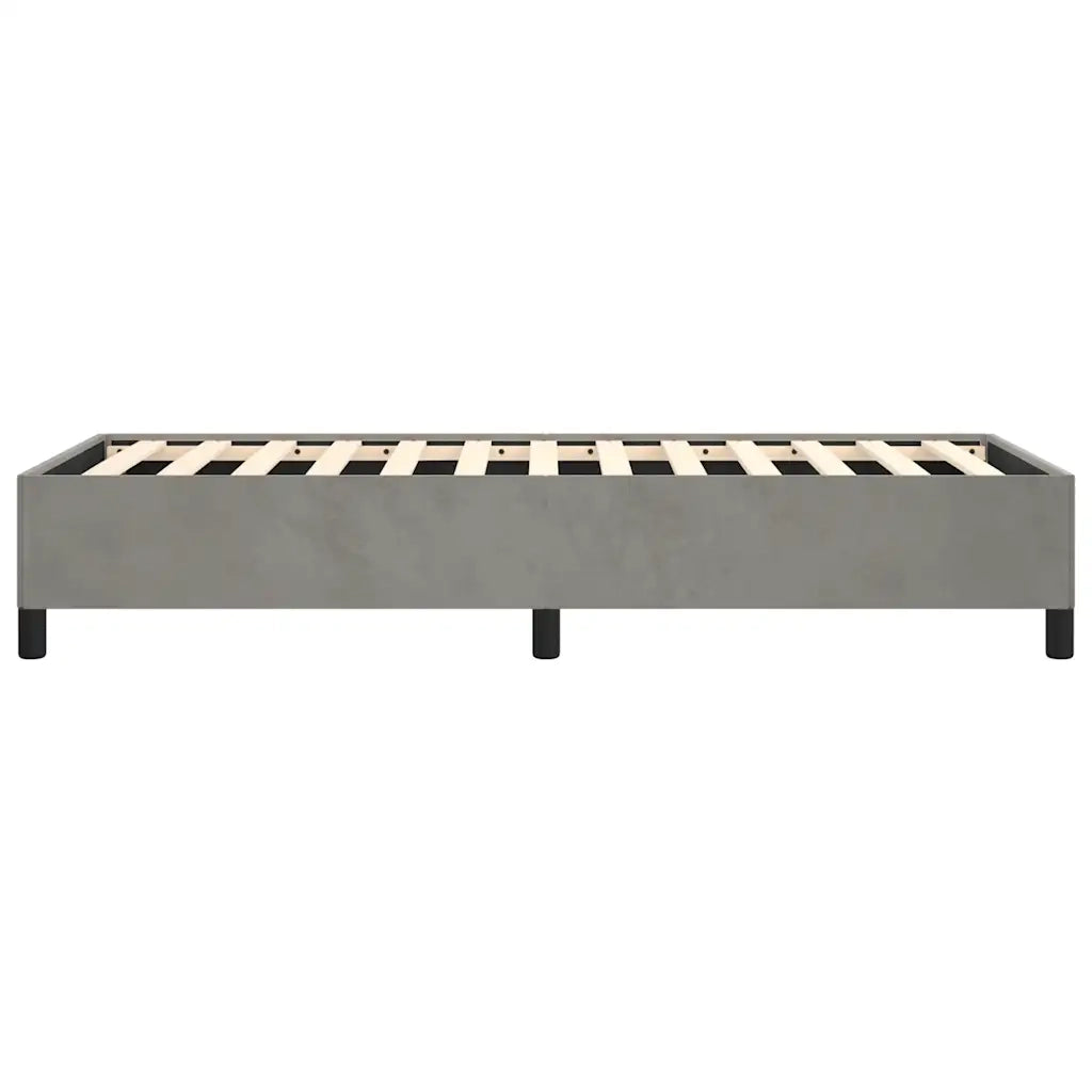 Struttura letto senza Materasso Grigio Chiaro 100x190 cm singolo Velluto 347348