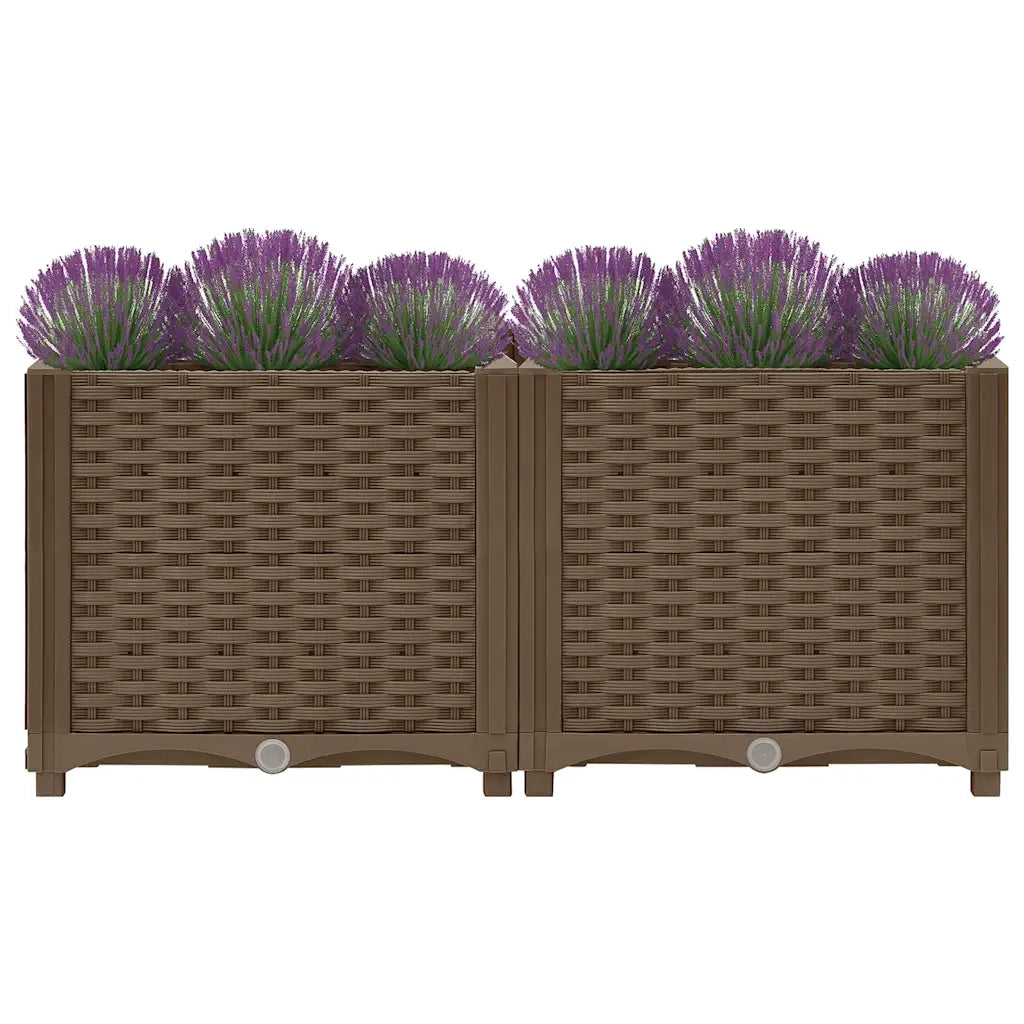 Fioriera Rialzata-Vaso da Esterno-Fioriera Elevata 80x40x38 cm in Polipropilene 377425