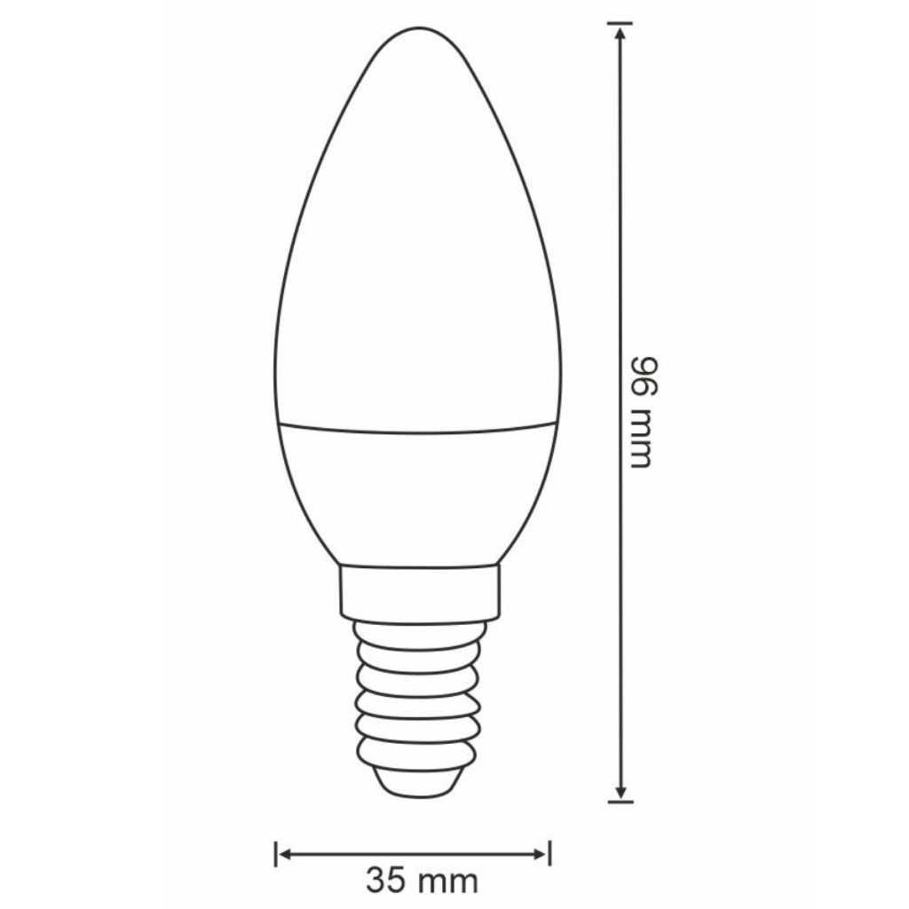 Lampadina LED filamento C37 E14 4,5W 4000K 550lm Polux