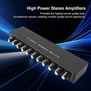 Amplificatore di Altoparlante 10 canali Portatile Metallico Divisore Altoparlanti Equalizzatore Studio Podio .