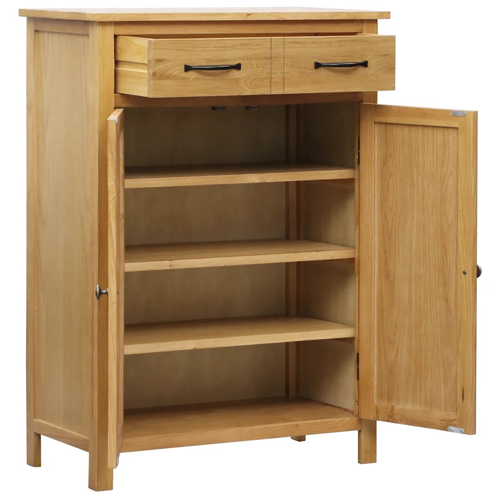 Scarpiera 76x37x105 cm in Legno Massello di Rovere 247460