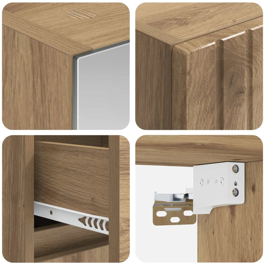 Set di mobili per il bagno 4 pcs Rovere Artigianale 3407462