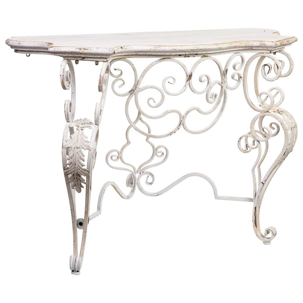 Console in legno e metallo finitura invecchiata 114x43x80h cm