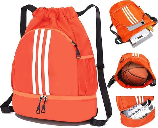 Borsa Sport Impermeabile con Multipli Comparti e Cinturino Alzabile