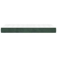 Materasso a Molle Insacchettate Rigidità Media Verde Scuro 80x200x20 cm in Velluto 347691