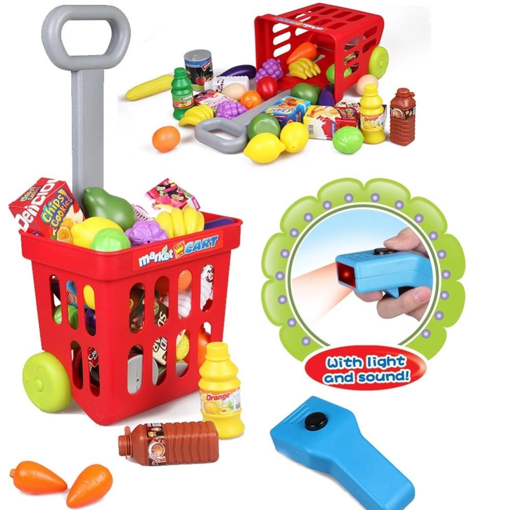 Trade Shop - Gioco Supermarket Negozio Per Bambini Con Registratore Di Cassa E Trolley Spesa -