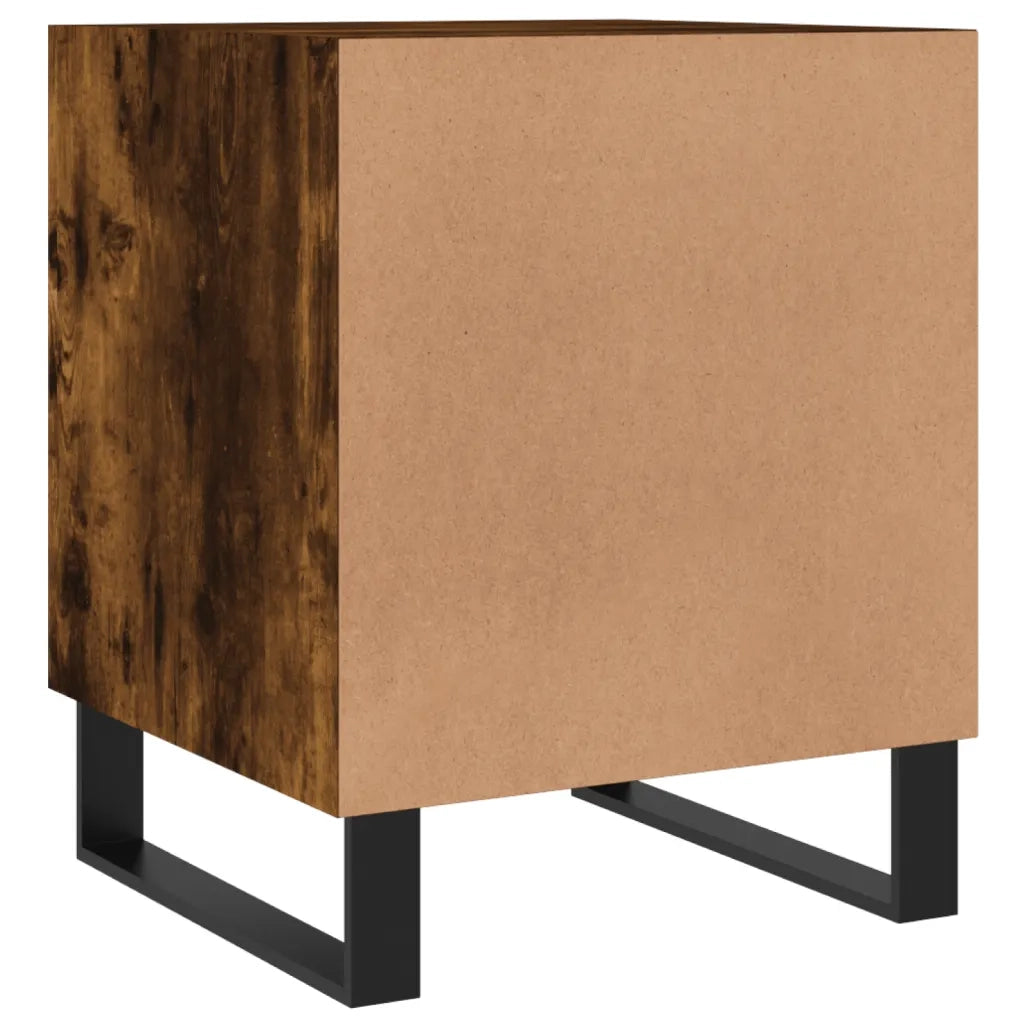 Comodini 2 pz-Set di 2 Tavolino da notte Rovere Fumo 40x40x50 cm in Legno Multistrato 742324