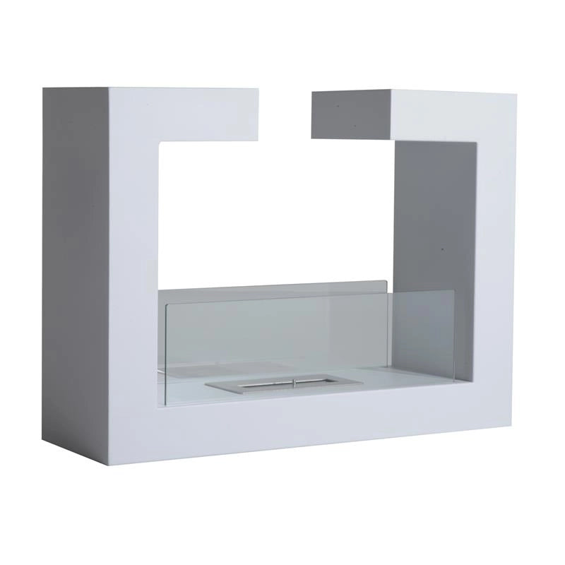 CAMINO A BIOETANOLO IN ACCIAIO INOSSIDABILE CON 1 SERBATOIO 1.5LT 78 X 25 X 58 BIANCO