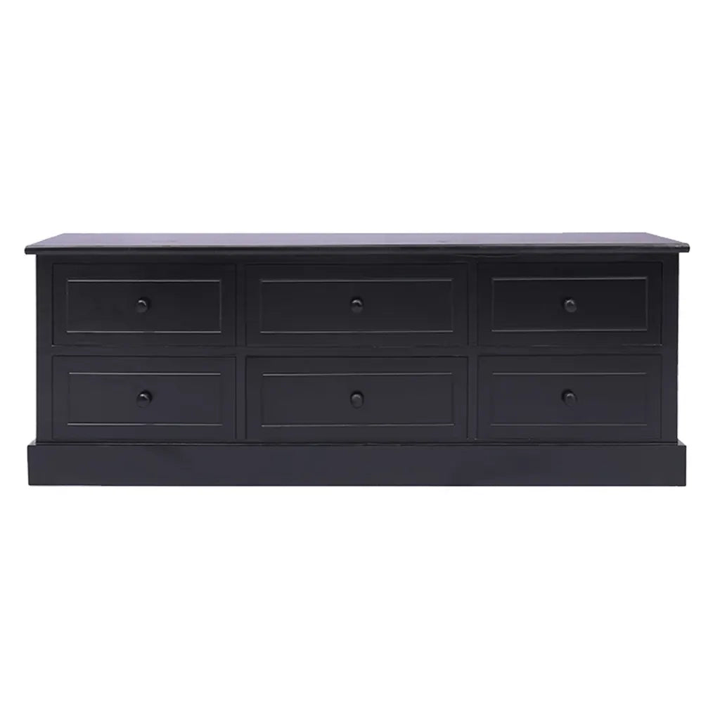 Mobile Porta TV Nero 108x30x40 cm in Legno di Paulownia 338528