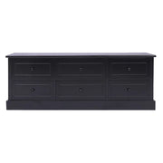 Mobile Porta TV Nero 108x30x40 cm in Legno di Paulownia 338528