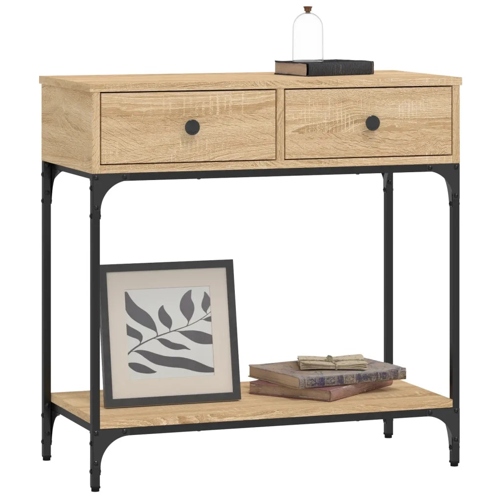 Tavolino Consolle Rovere Sonoma 75x34,5x75cm Legno Multistrato 833399
