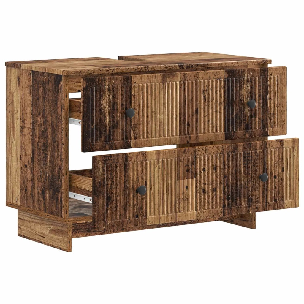 Armadio per Lavabo da Bagno EDE Legno antico 82 x 41 x 59 cm 895923