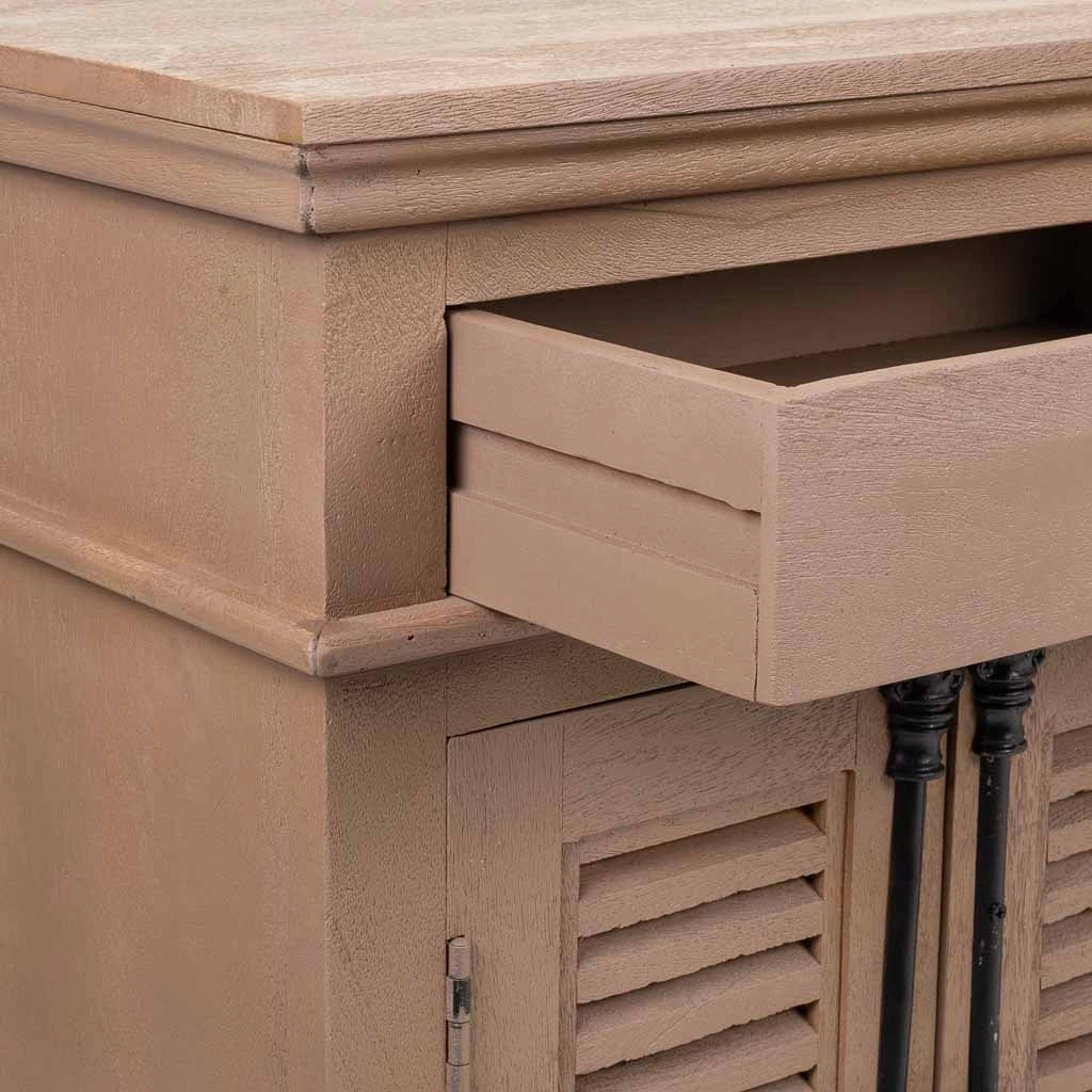 Credenza in legno e metallo marrone 173x41x89h