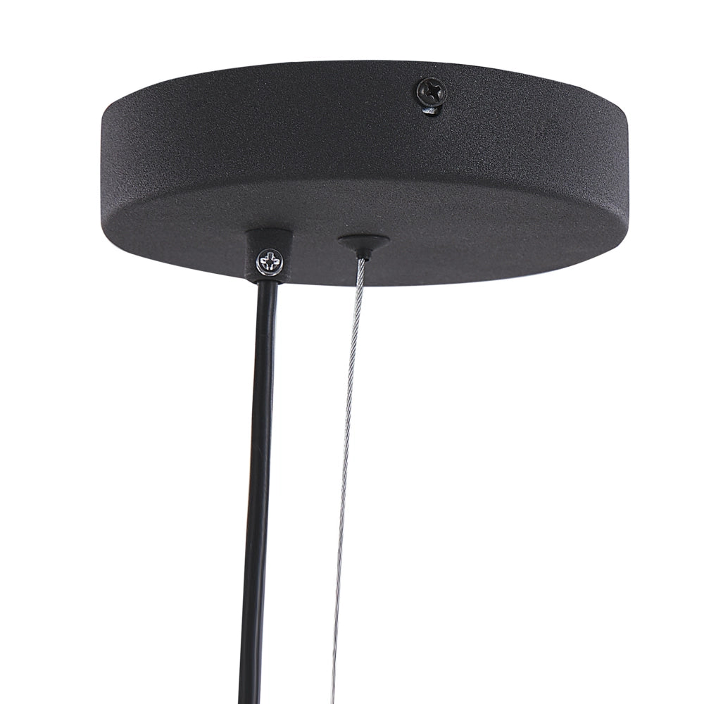 Lampada a sospensione in ottone Nero in acciaio luci a LED integrate a 4 luci illuminazione a binario a sospensione cucina industriale