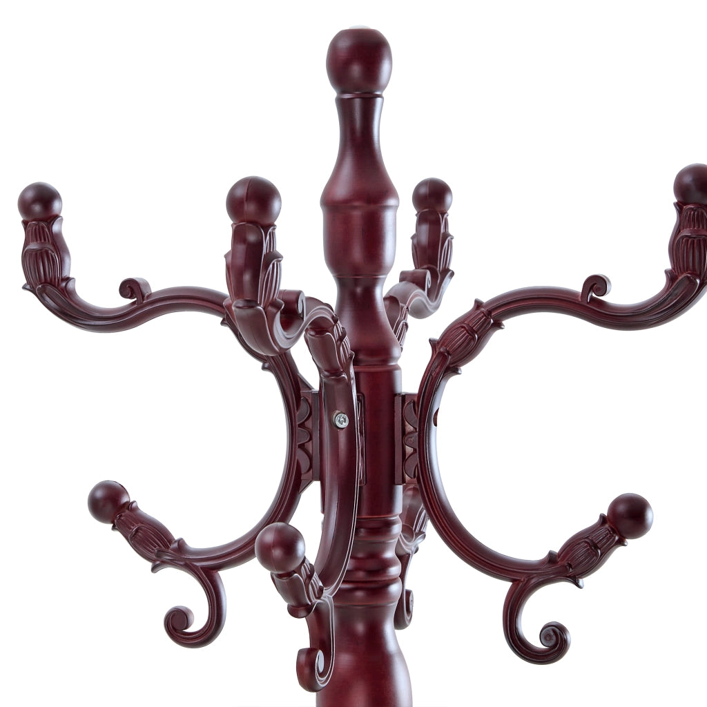 APPENDIABITI da terra classico 195x31x48 cm noce in legno massello e metallo