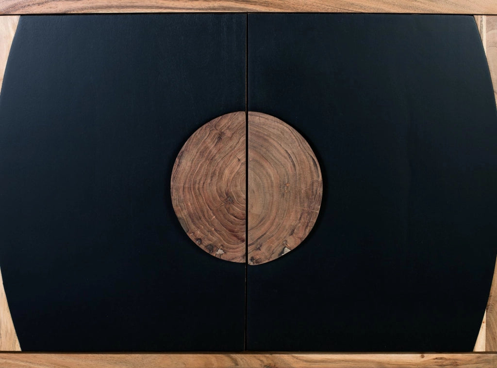 Credenza in legno di acacia con 2 ante