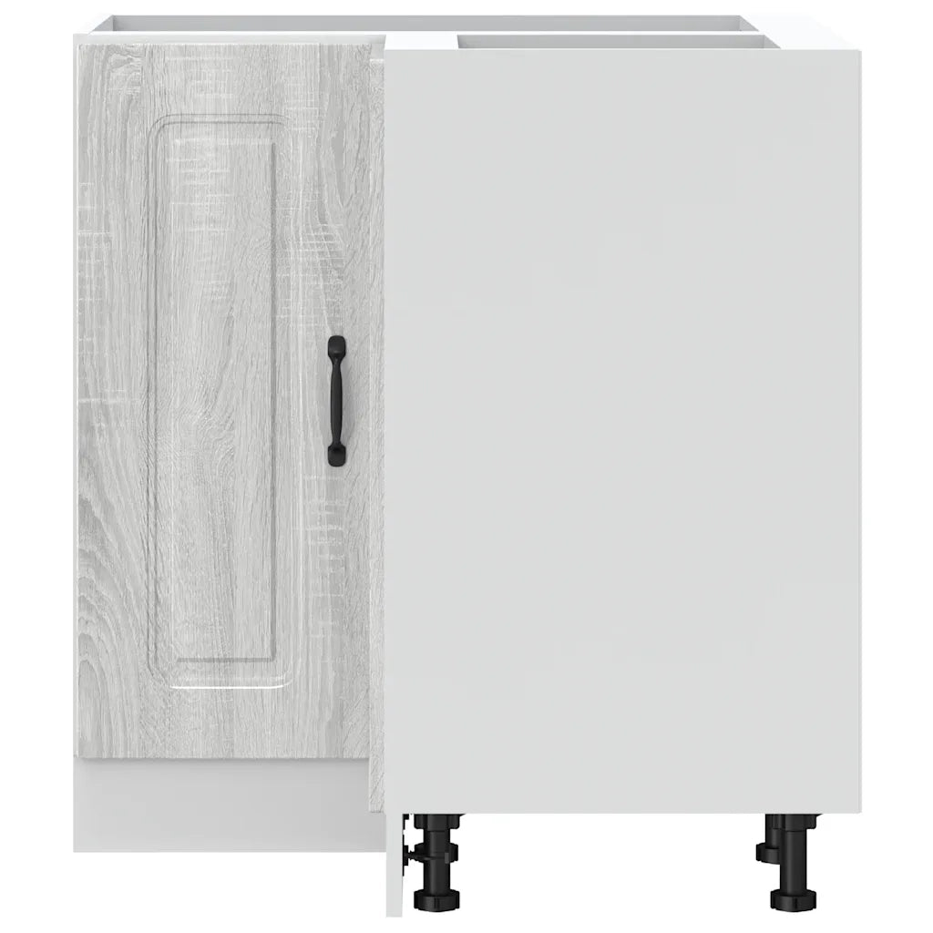 vidaXL Mobile Base ad Angolo Cucina Kalmar Grigio Sonoma in Truciolato