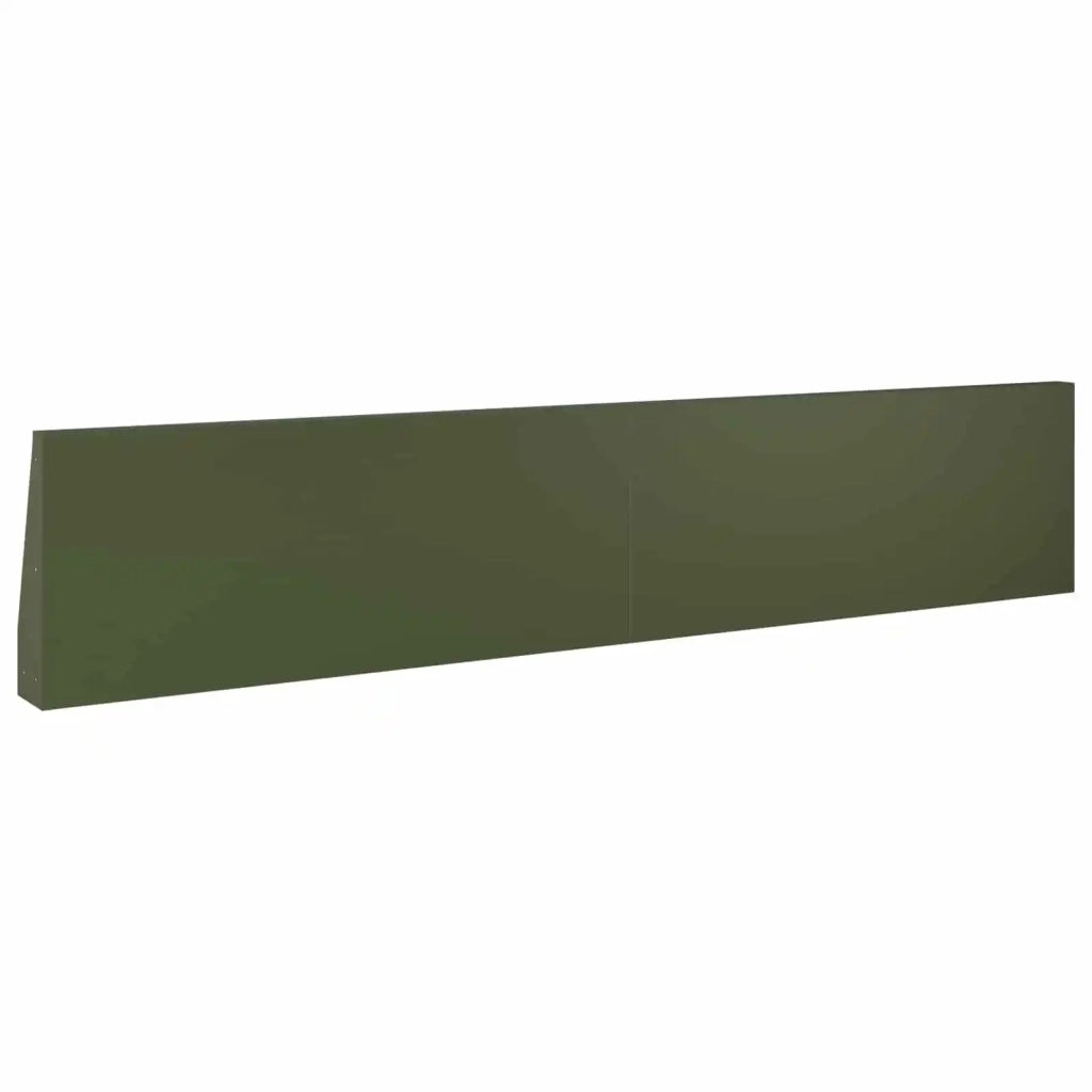 Muro di contenimento 6 pz 100 x 12 x 30 cm Acciaio Verde Oliva 3449117
