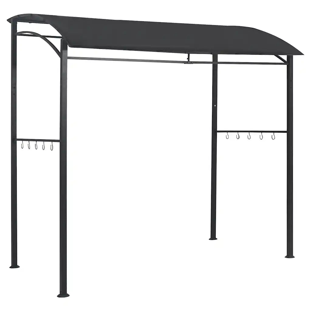 Gazebo per Barbecue 215x150x220 cm Antracite in Acciaio 48603