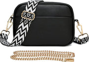 Borsa a tracolla per donna - Supporto per telefono - Borsa trendy per donna – Cinturino per borsa - Borsa a tracolla - Cinturino con cinghia in tessuto o metallica - Borsa a tracolla con molte tasche - Borsa a tracolla - Borsa a tracolla - 22x16x10cm