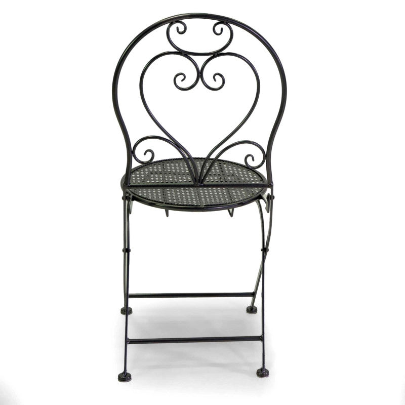 Sedia metallo Leila antracite cm 50x41h45/94