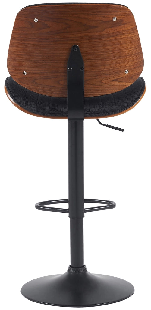 Set di 2 sgabelli da bar Clawson tessuto nero 1