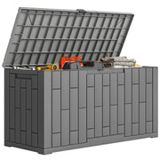 Baule da Giardino in Resina ¨C zephmum ¨C Grigio 106.5x43x54.5 cm