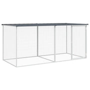 Recinto per pollaio con tetto 203 x 98 x 90 cm in acciaio zincato antracite 02_0043972