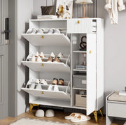 Armadio porta scarpe bianco con cassetto e anta