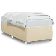 Letto singolo | Letto per adulti | Giroletto senza Materasso Crema 100x200 cm in Tessuto