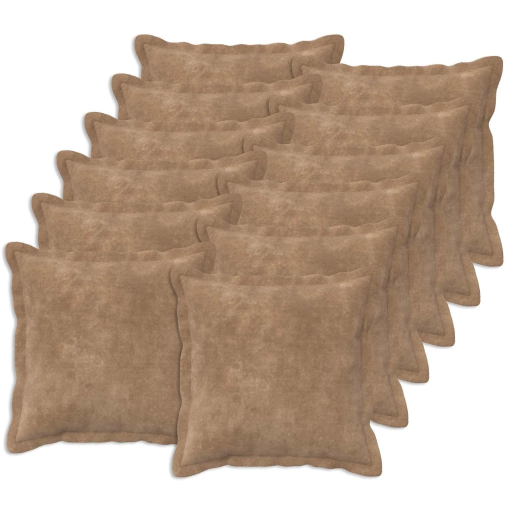 Cuscino con cuscino HOUTEN 12 pz Tortora Fleece in microfibra 932955