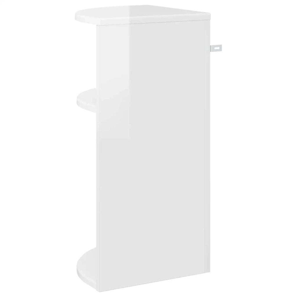 Tavolino Bianco Lucido 29,6 x 29,6 x 60 cm Legno multistrato 891124